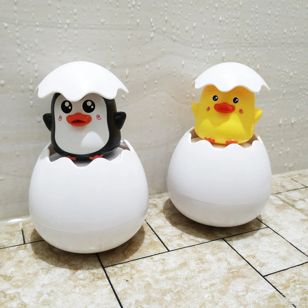 Baby Bath Toy = Duck Penguin Egg Water Spray