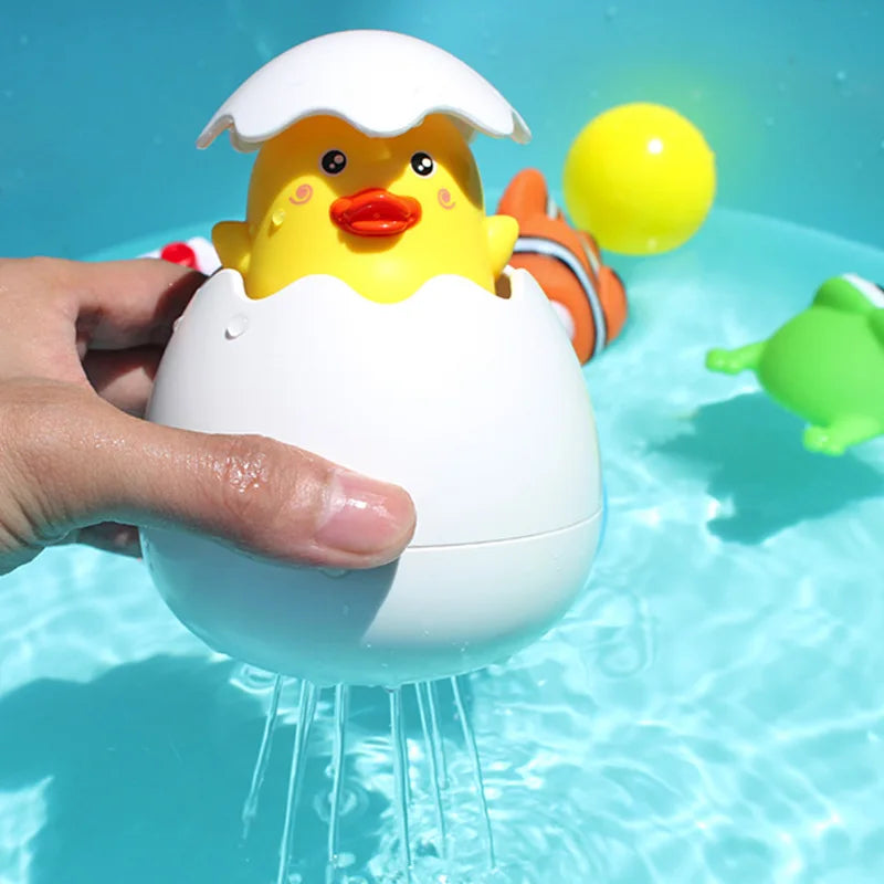 Baby Bath Toy = Duck Penguin Egg Water Spray