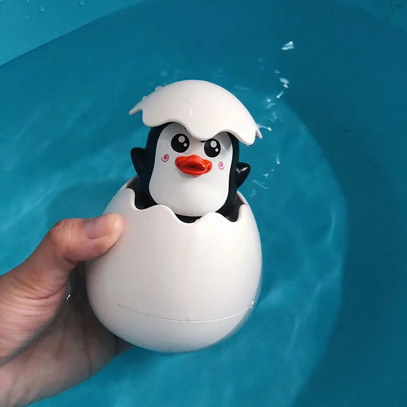Baby Bath Toy = Duck Penguin Egg Water Spray