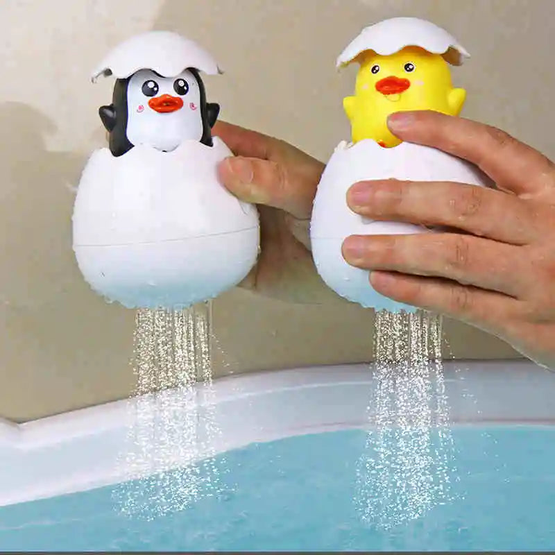 Baby Bath Toy = Duck Penguin Egg Water Spray