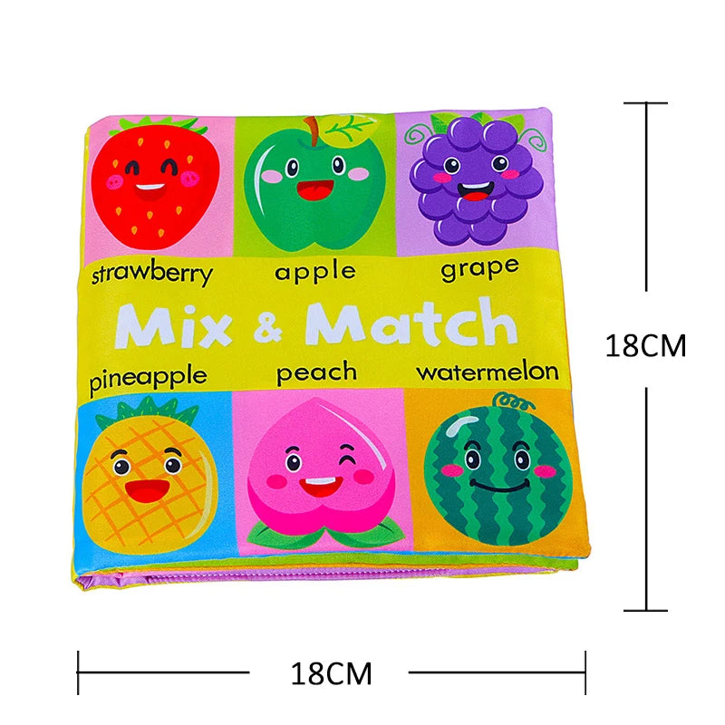 Cartoon Animal Face Matching Cloth Book