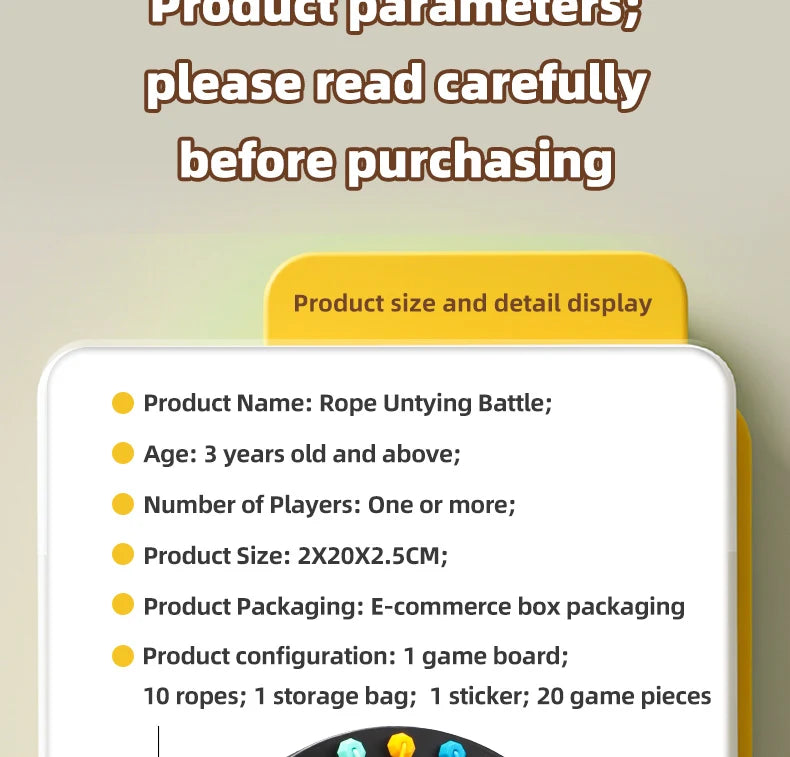 2025 New Rope Breaking Battle Challenge Puzzle Toy Knot Toy Children's Rope Decoding Game Logic Training