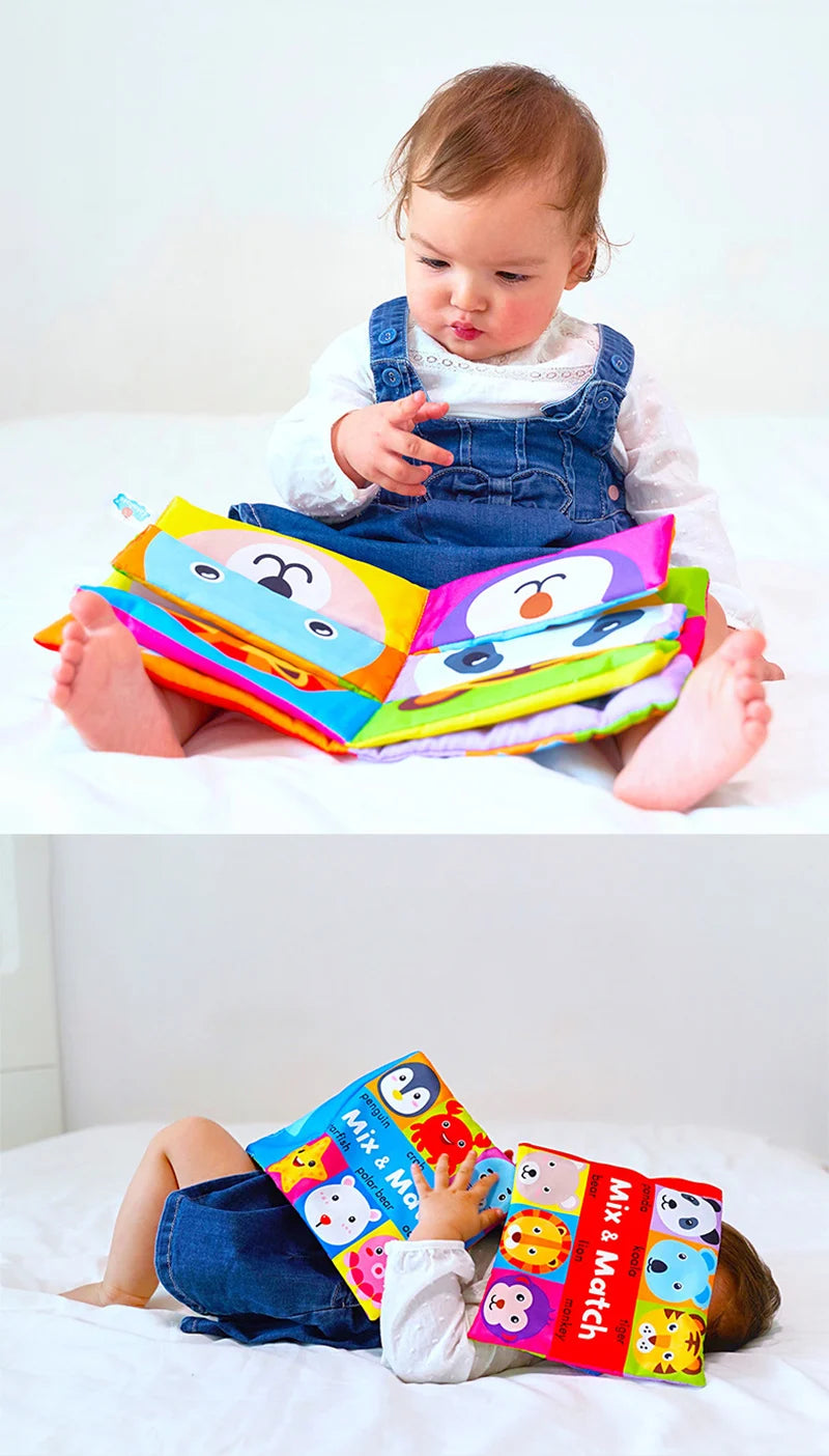 Cartoon Animal Face Matching Cloth Book