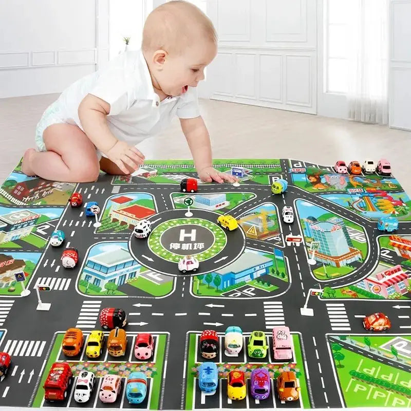 130*100CM Road Map Carpet