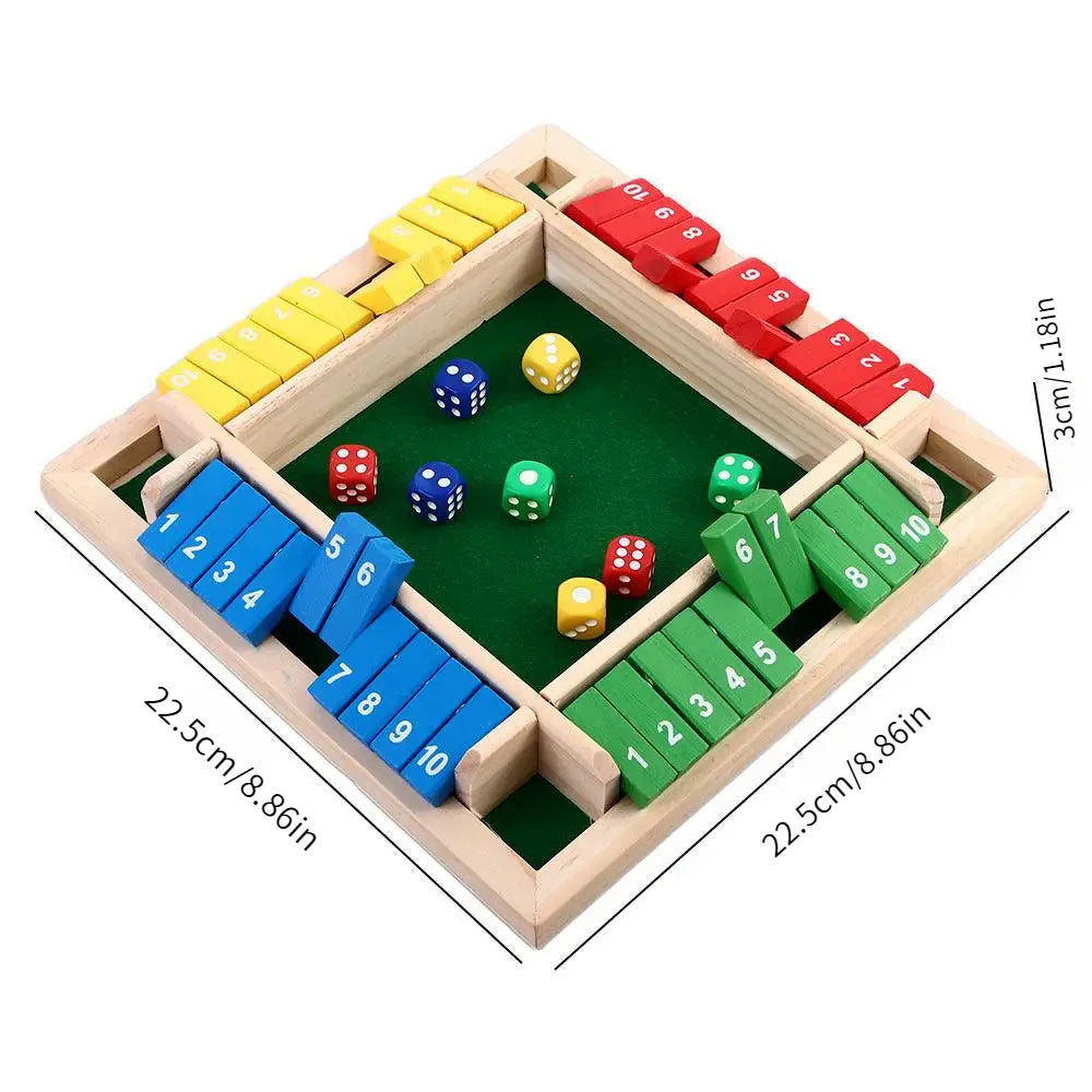 Arithmetic Dice Board Game Four-Sided Flip Cards
