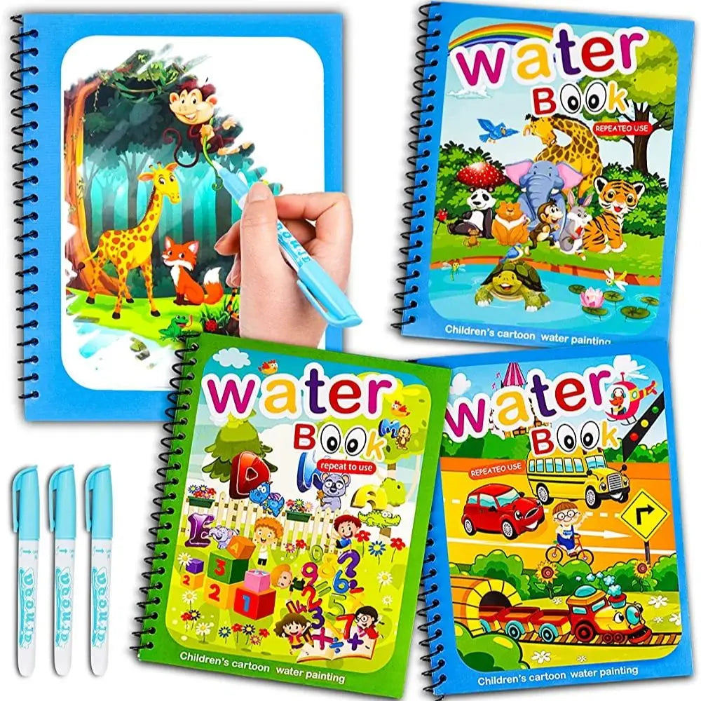 Magical Water Drawing Reusable Coloring Book