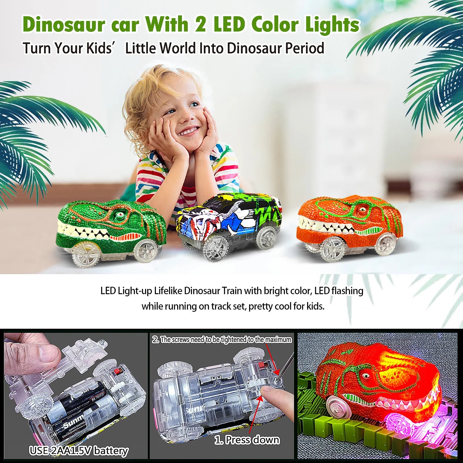 Children Electric Magic Climbing Dinosaur Track Toy Engineering Car Kids Track Car Train Toys for Children Birthday Gift