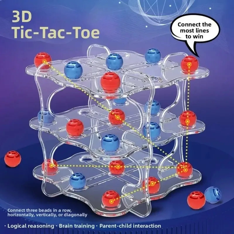 3D TIC-TAC-TOE Game and Interactive Chess Board Strategy Board Games