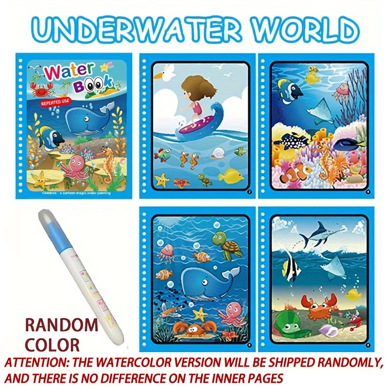 Magical Water Drawing Reusable Coloring Book