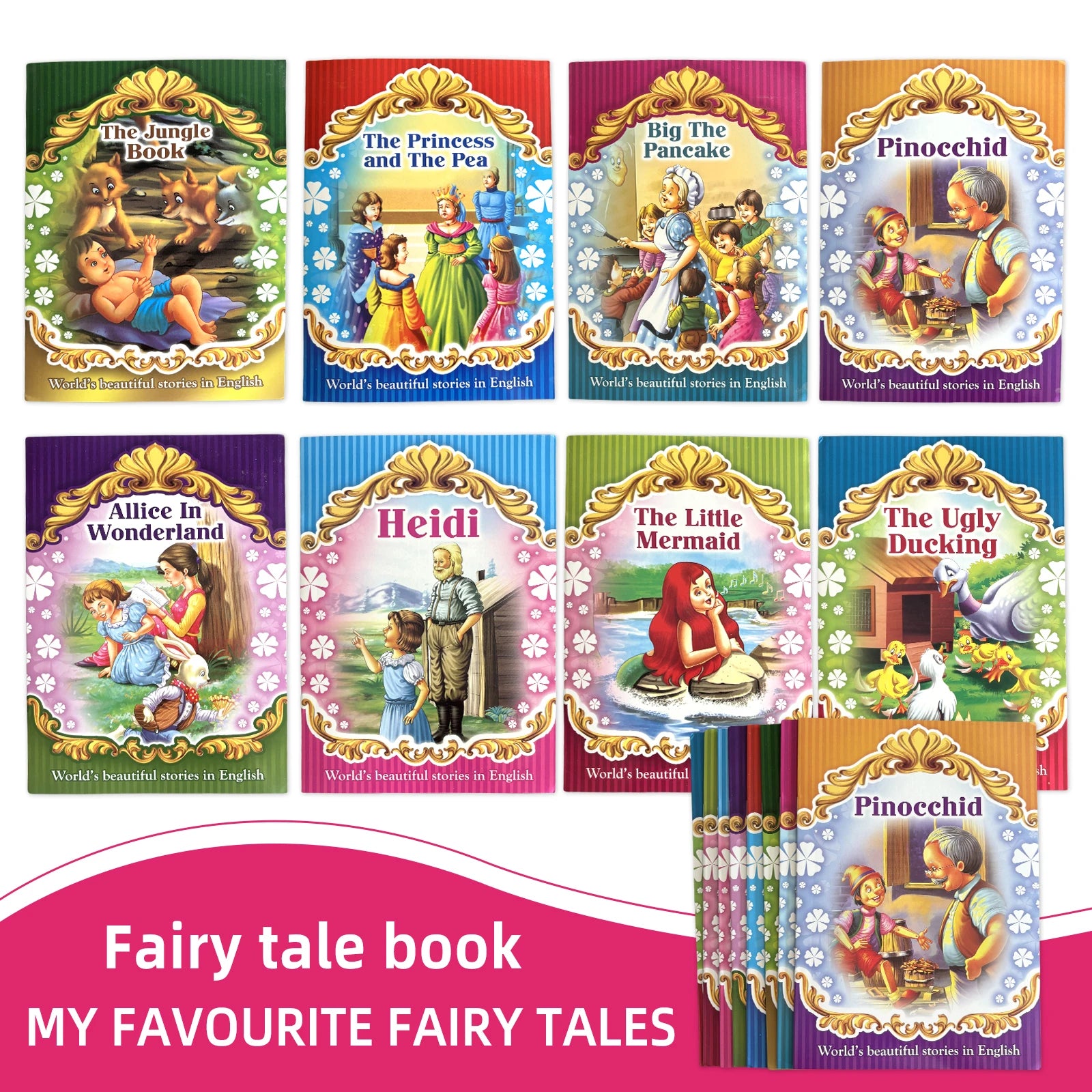 Set of 8 Storybooks, Ages 3-6, ,