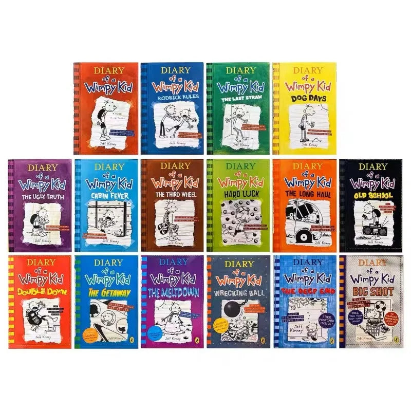 Diary of A Wimpy Kid Set of 8  Grades 2-8