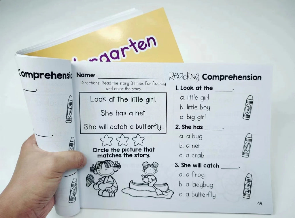 Reading Comprehension  Kindergarten Using Sentences Pictures and Questions