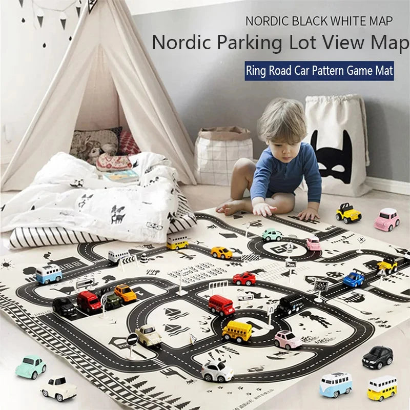 130*100CM Road Map Carpet