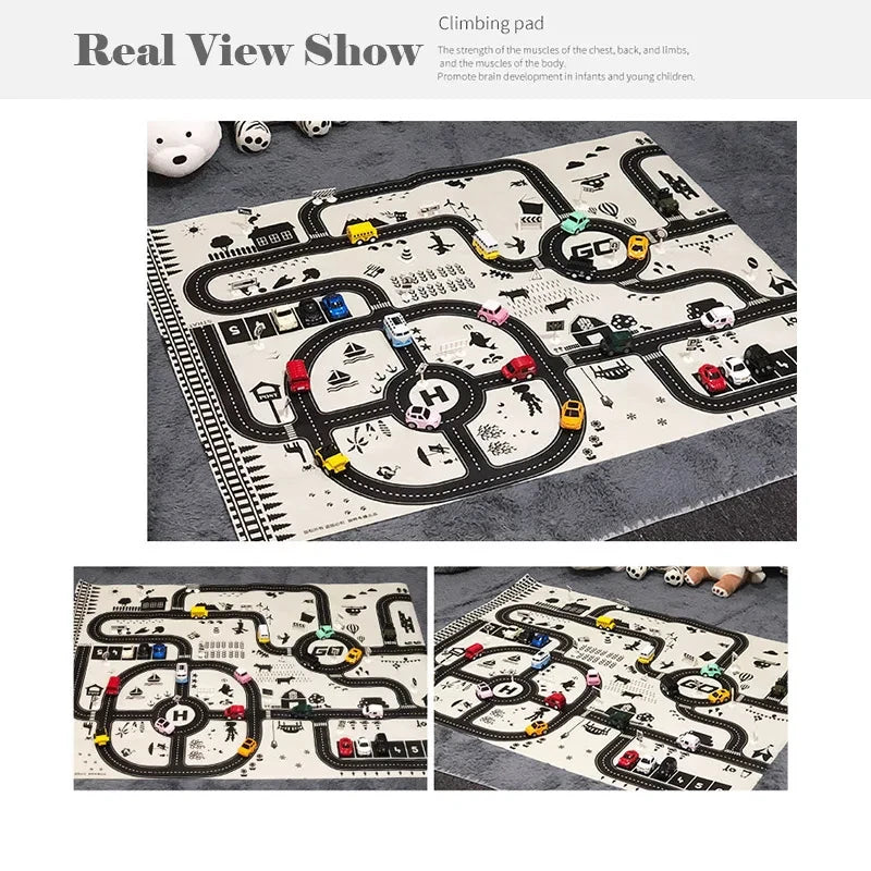 130*100CM Road Map Carpet