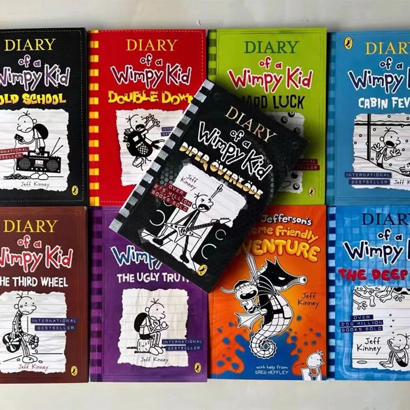 Diary of A Wimpy Kid Set of 8  Grades 2-8