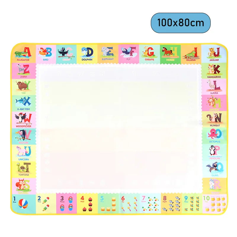 100x80CM Magic Water Drawing Mat Reusable Magic Pens Coloring Doodle Painting Board