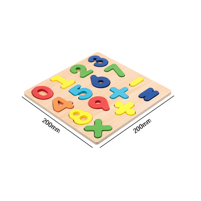 Alphabetic Arithmetic Number Geometric Shapes Wooden Puzzles