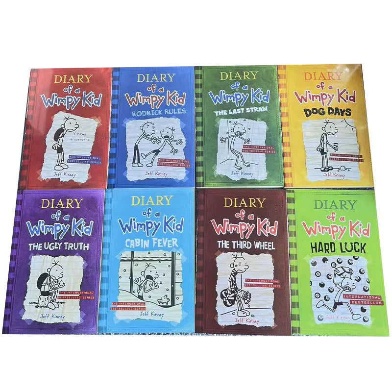 Diary of A Wimpy Kid Set of 8  Grades 2-8