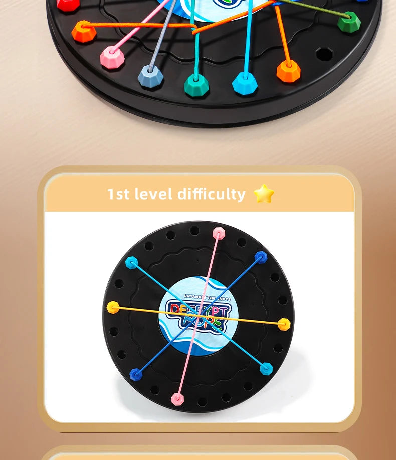 2025 New Rope Breaking Battle Challenge Puzzle Toy Knot Toy Children's Rope Decoding Game Logic Training