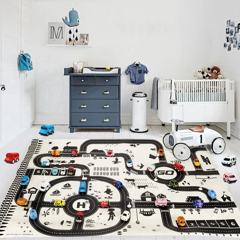 130*100CM Road Map Carpet