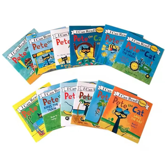 12 Books/Set I Can Read   "Pete The Cat" Picture Books