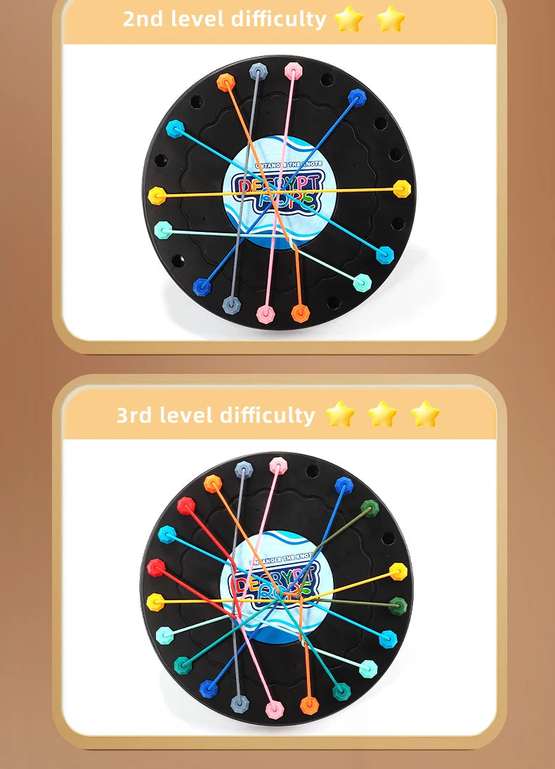 2025 New Rope Breaking Battle Challenge Puzzle Toy Knot Toy Children's Rope Decoding Game Logic Training