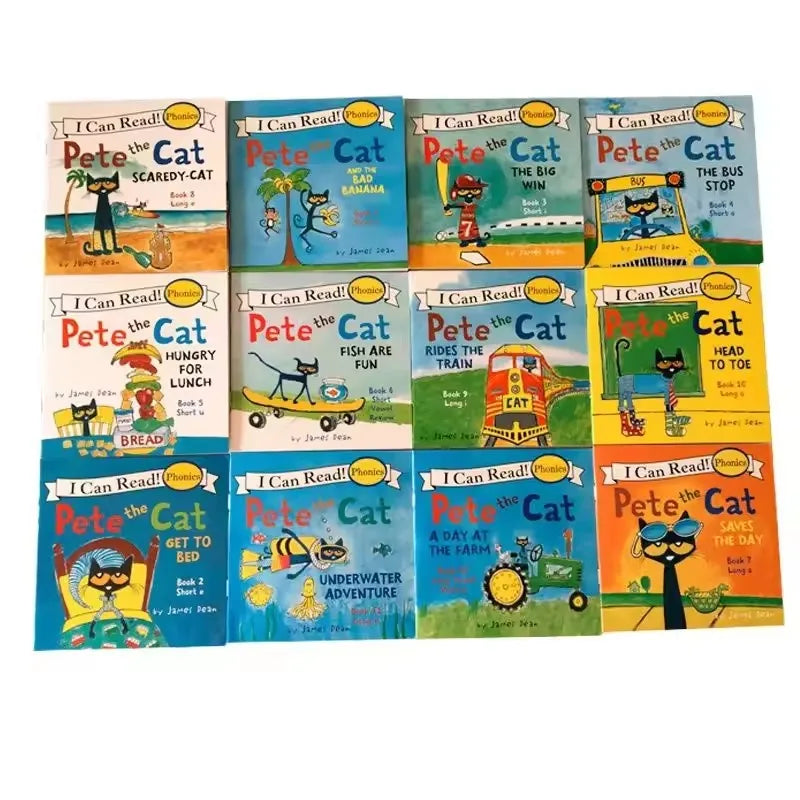 12 Books/Set I Can Read   "Pete The Cat" Picture Books