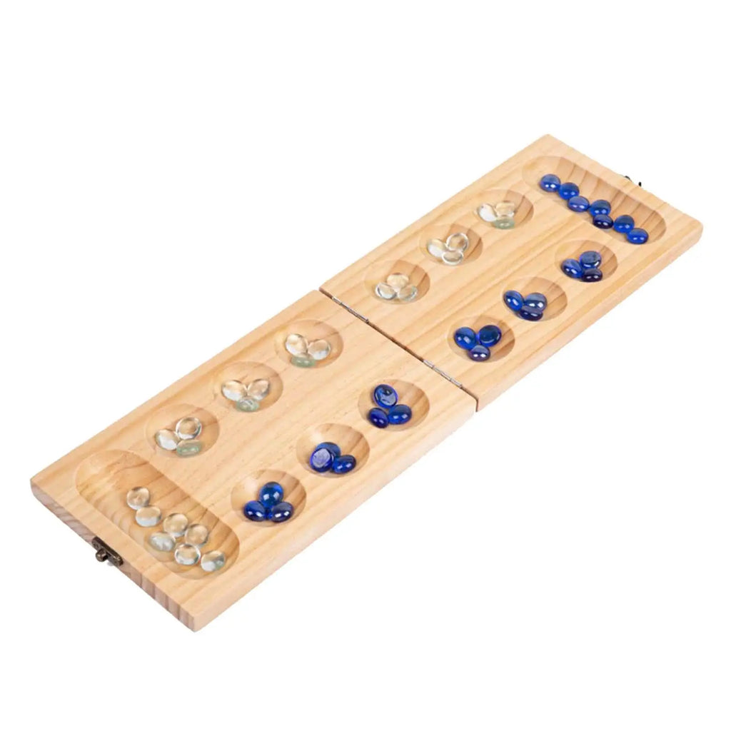 Wooden Mancala Board Family Games for Adults + Kids