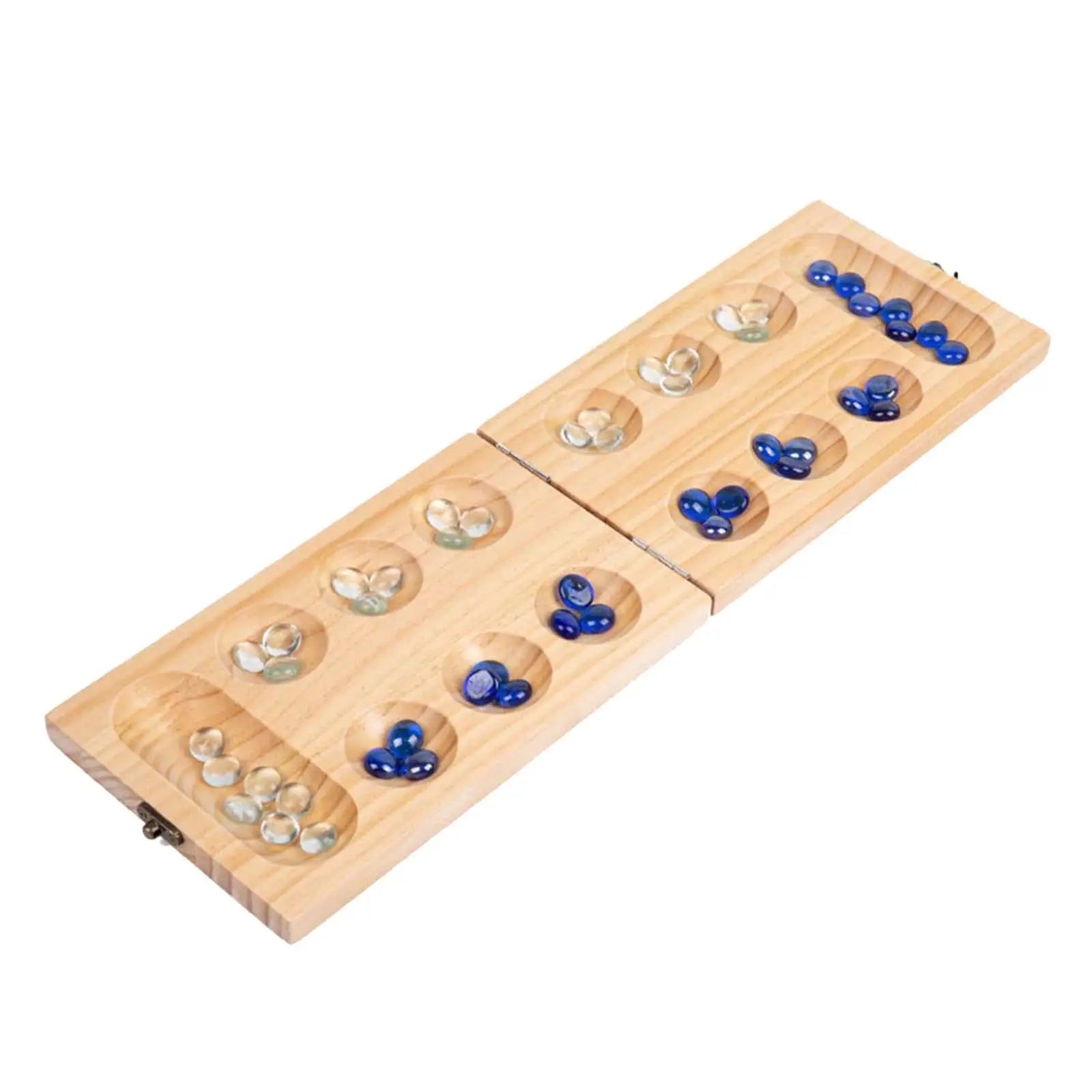 Wooden Mancala Board Family Games for Adults + Kids