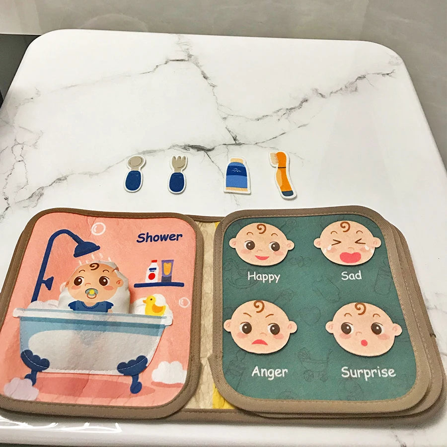 Early Education Interactive Cognitive Cloth Books