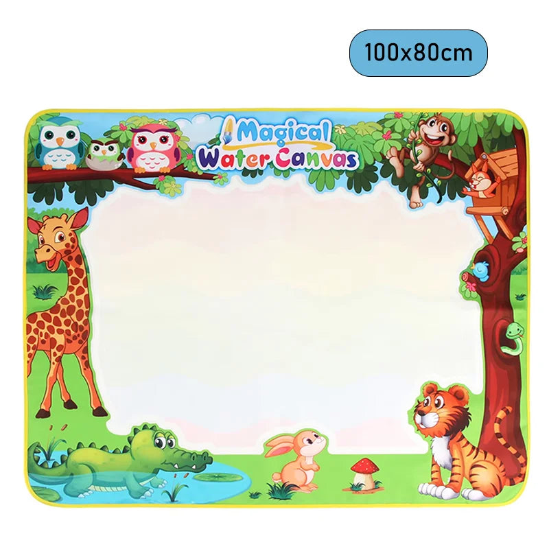 100x80CM Magic Water Drawing Mat Reusable Magic Pens Coloring Doodle Painting Board