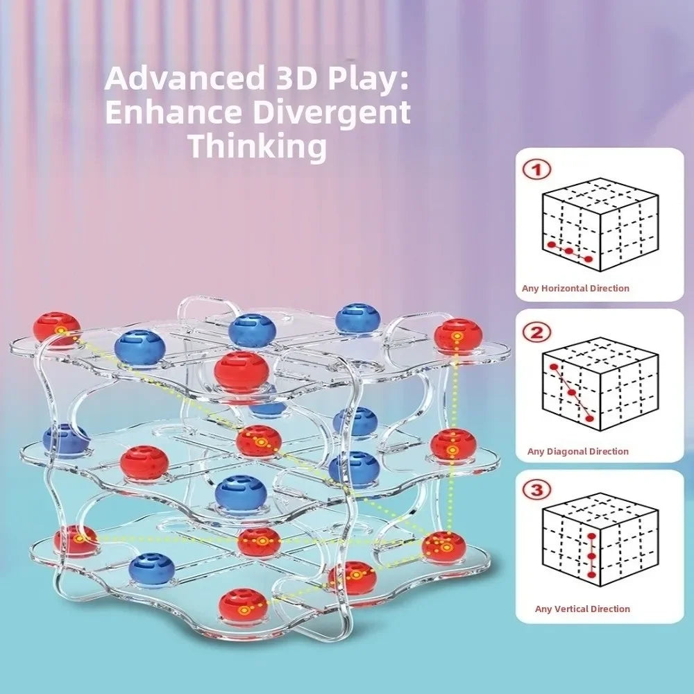 3D TIC-TAC-TOE Game and Interactive Chess Board Strategy Board Games