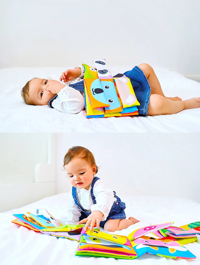 Cartoon Animal Face Matching Cloth Book