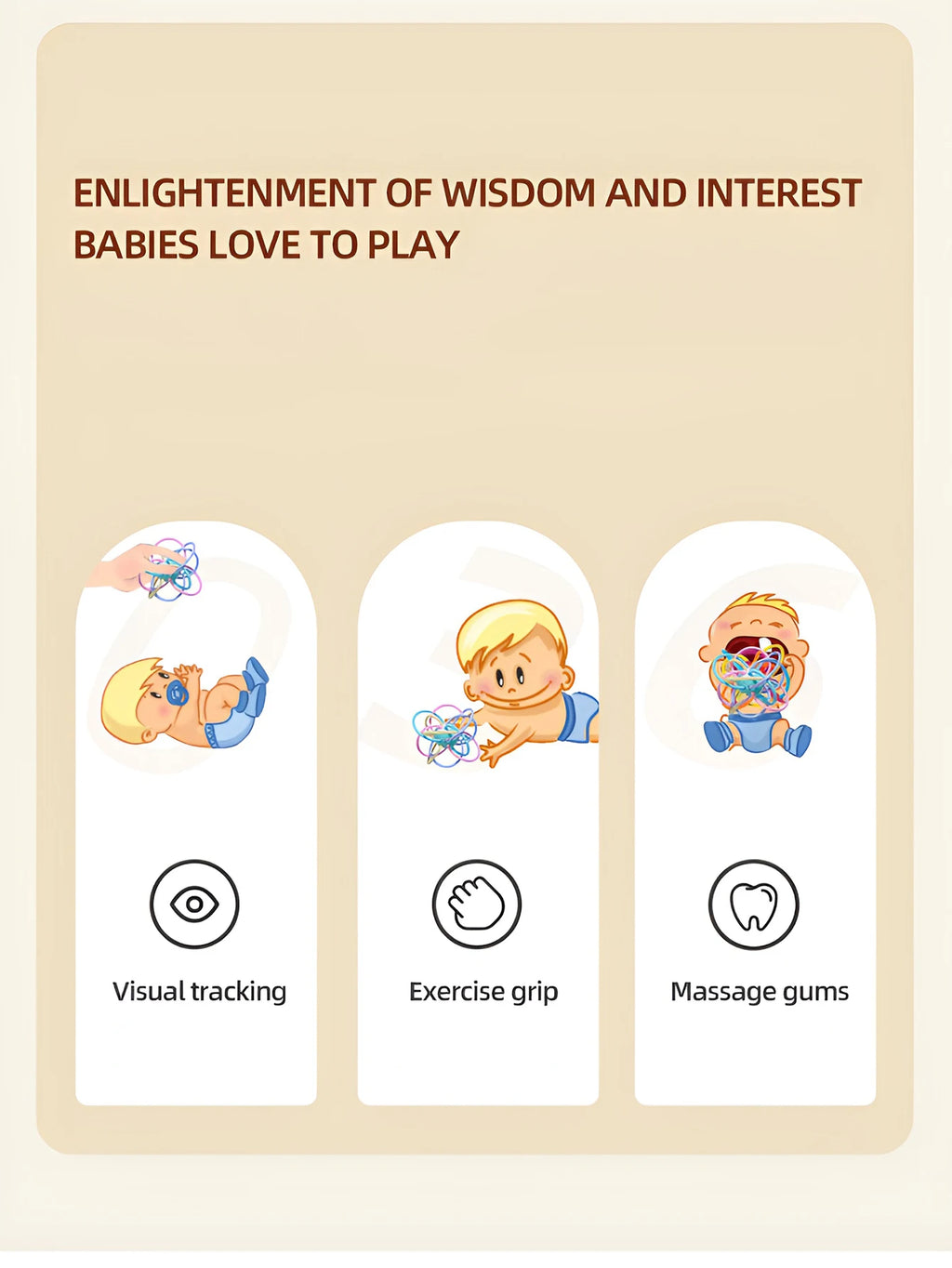 Teether grinding ball