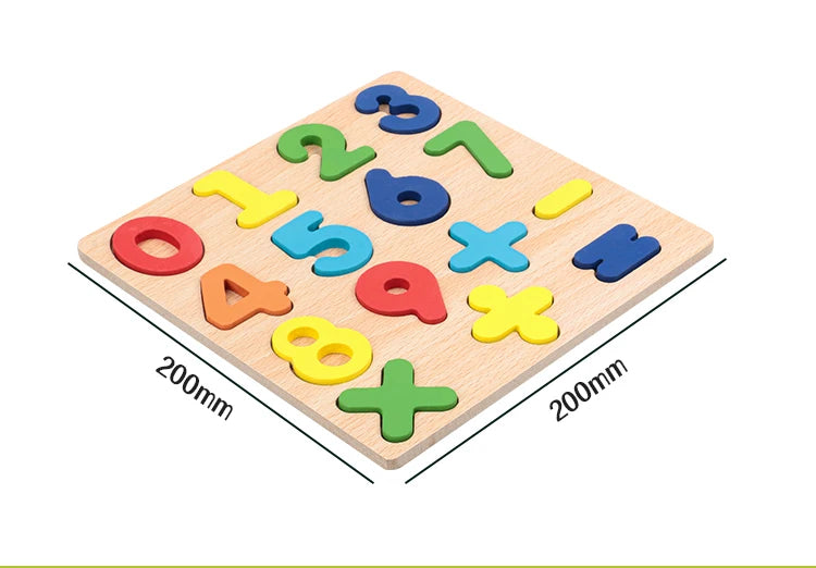 Alphabetic Arithmetic Number Geometric Shapes Wooden Puzzles