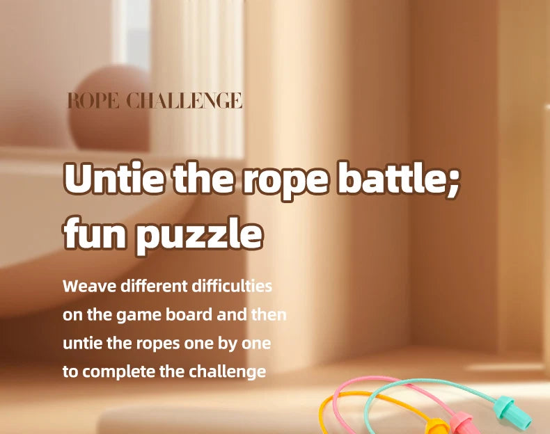 2025 New Rope Breaking Battle Challenge Puzzle Toy Knot Toy Children's Rope Decoding Game Logic Training